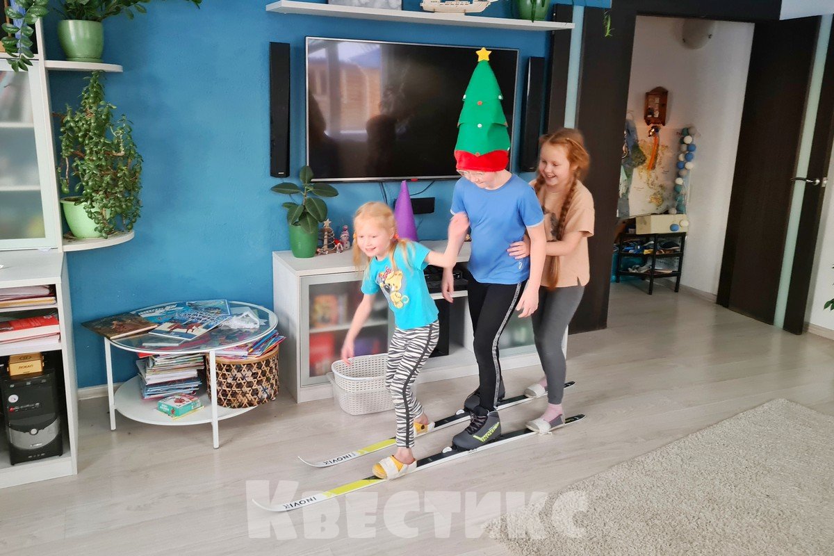 игра на лыжах