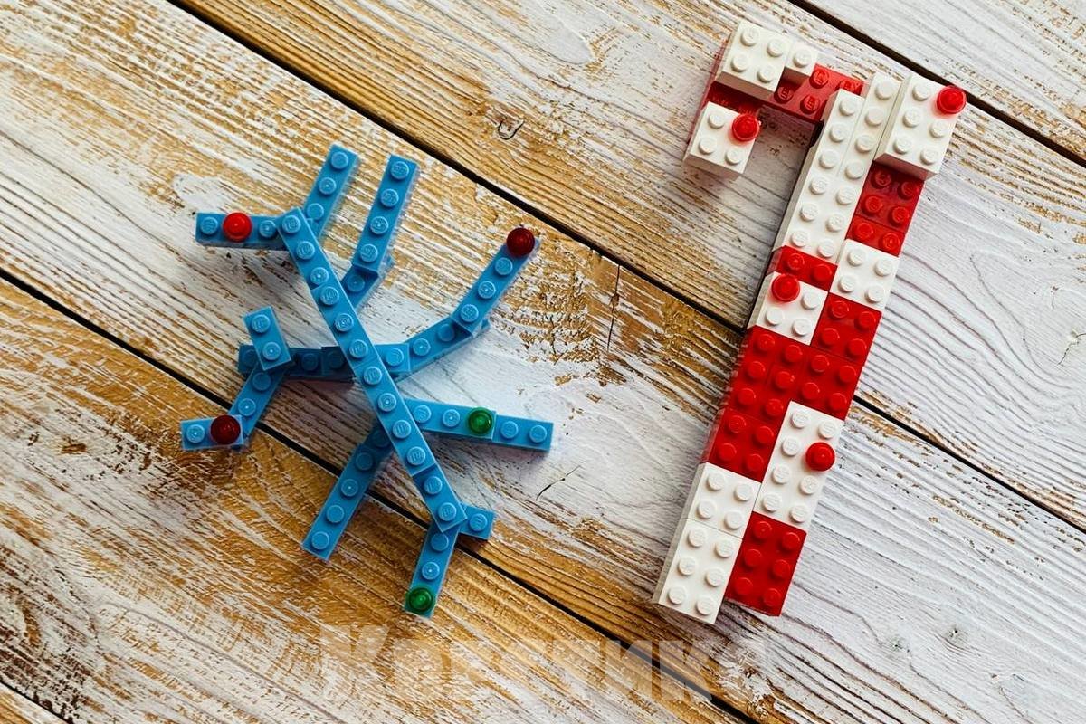 елочные игрушки из лего