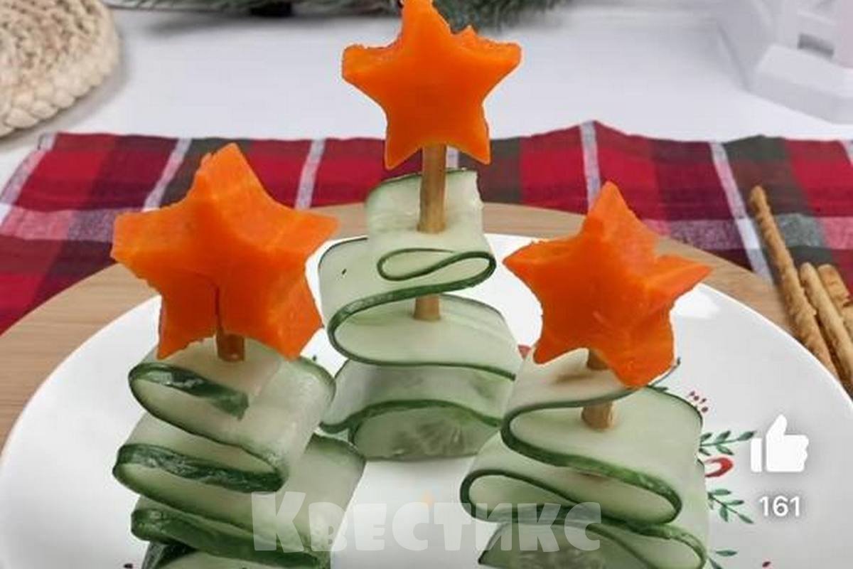 елочки из огурца