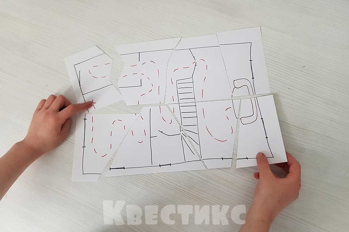 нарисованная карта для квеста дома