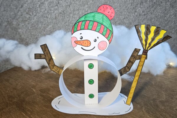 Поделка снеговик