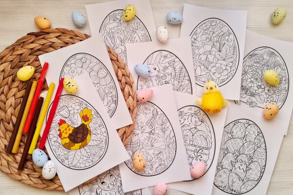 Пасхальная раскраска