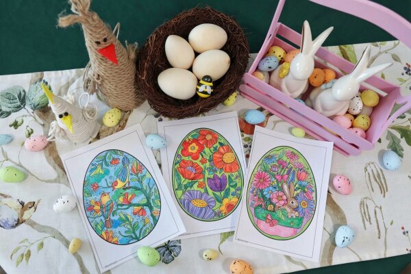 Пасхальная раскраска