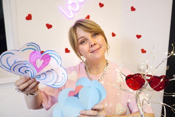 Валентинка  «Сердце в облаках»